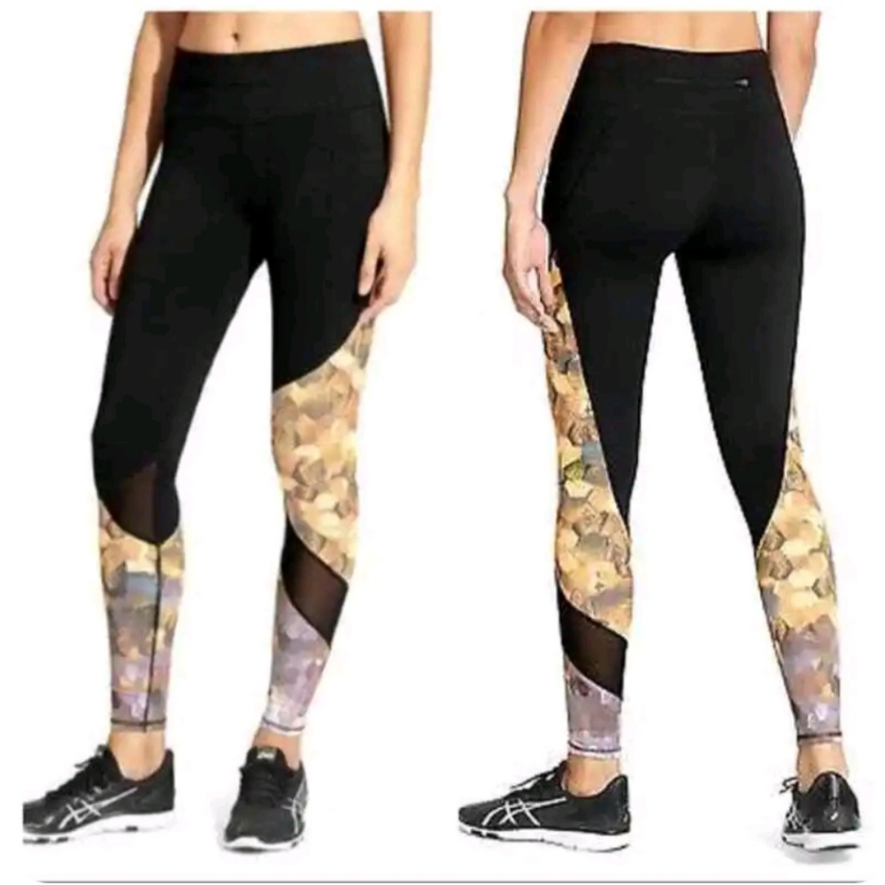 Athleta Asym Mesh Sonar Compression Leggings Size XS